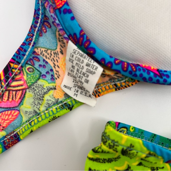 Carabella Vintage Vibrant aquarium sea life Bikini Set M - Picture 5 of 5